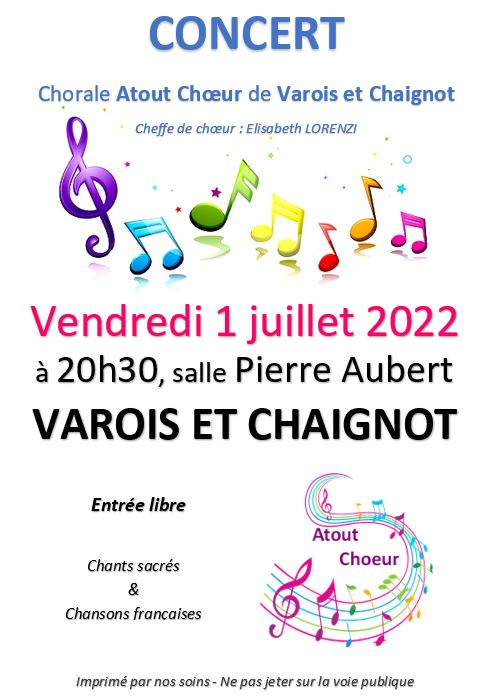 Affiche concert Varois 01 07 2022
