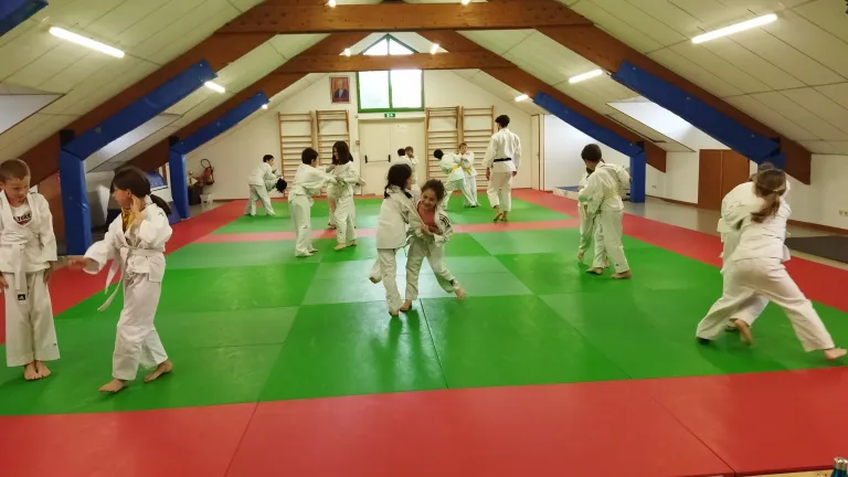Une séquence de combats en fin de séance. Judo ASCVEC